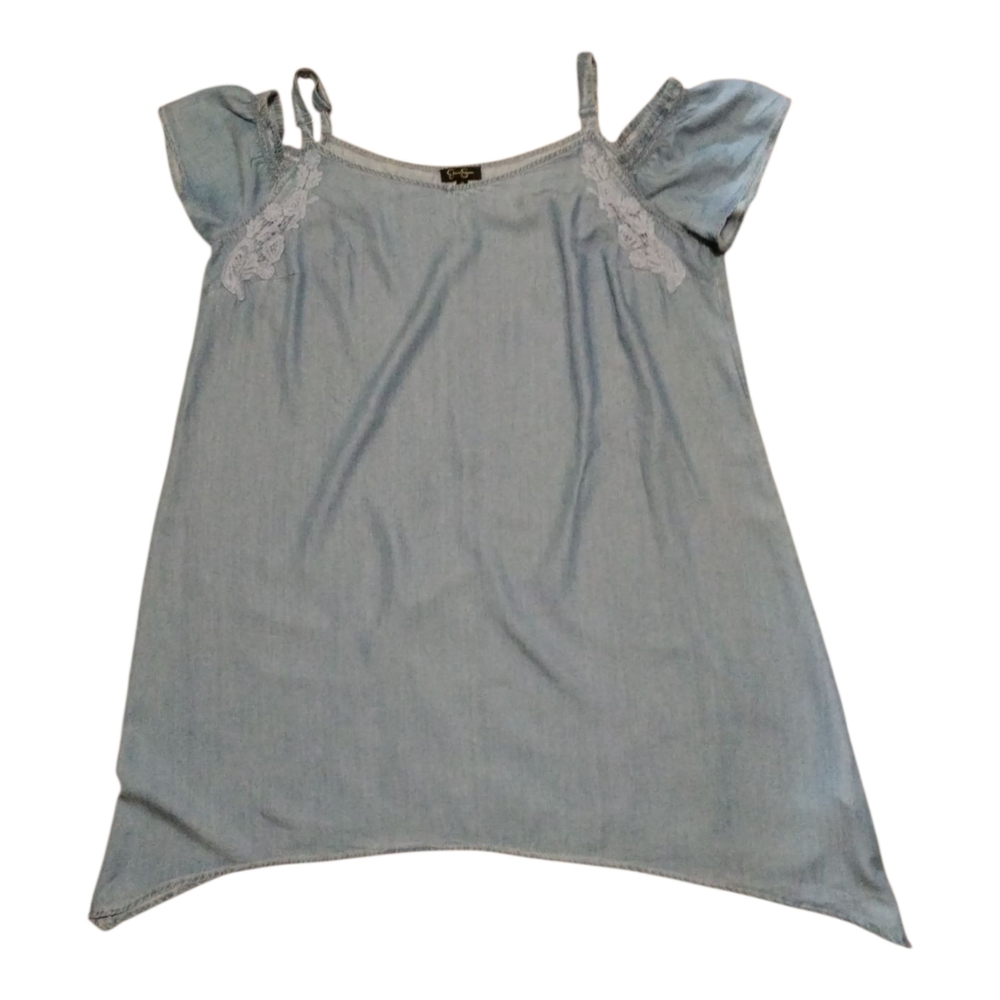 Jessica Simpson Light Denim Asymmetrical High Low Dress Size 2X